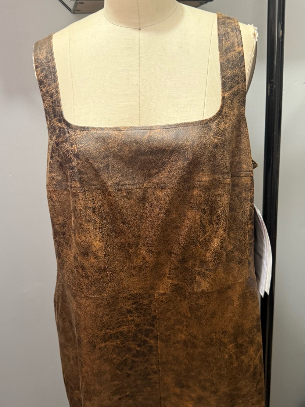Forever 21+ Tan faux leather Jumpsuit - Picture 4 of 11